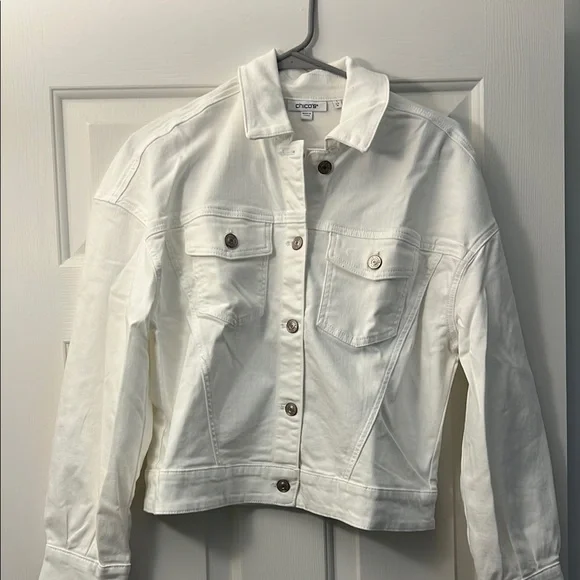 Coats Jackets Chicos White Denim Jacket Love Tree Denim Women's